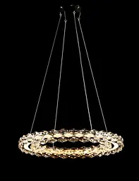 Підвісна хромована світлодіодна люстра Splendid Ray L33152/500/1 LED (CR) з кришталевим кільцем 50 см - мініатюра 4