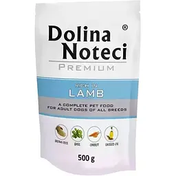 Вологий корм для собак Dolina Noteci Premium з ягнятиною 500 г - мініатюра 2