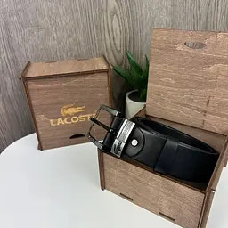 Ремінь чоловічий шкіряний класичний чорний пояс з натуральної шкіри (1787) - мініатюра 6