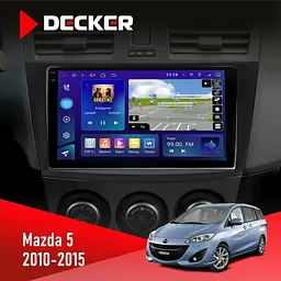 Штатна магнітола Mazda 5 (Premacy) 2010-2015 Decker D9-009 4x64, DSP, 4G, 2k Decker (НФ-00008296)