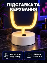 Неоновий LED світильник-нічник Ананас 29х14.5 см настільний для дитячої Білий (37261169) - мініатюра 4