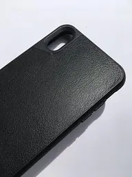 Оригинальный противоударный кожаный чехол для Apple iPhone XS MAX MOUS Leather Case Black - миниатюра 9