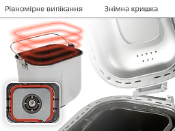 Хлібопічка Liberton LBM-6190 - мініатюра 6