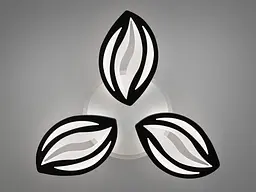Люстра стельова LED Diasha 8092/3BK, 52W, 3200K/4100K/6000K, чорний метал, сучасний стиль, з пультом, диммером - мініатюра 2