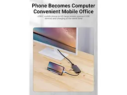 Мультипортовий адаптер Vention 5-in-1 USB-C to HDMI/USB3.0x3/PD (THFHB) - мініатюра 9
