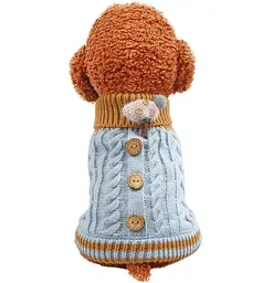 В'язаний светр Derby Classic Dog Winter Sweater Blue для собак, котів і цуценят, XL Блакитний - мініатюра 4