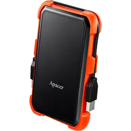 Зовнішній жорсткий диск Apacer AC630 2TB Black/Orange (AP2TBAC630T-1) [106042] - мініатюра 2