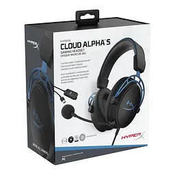 Ігрова гарнітура HyperX Cloud Alpha S 3.5 мм/USB Black/Blue (HX-HSCAS-BL/WW) - мініатюра 8