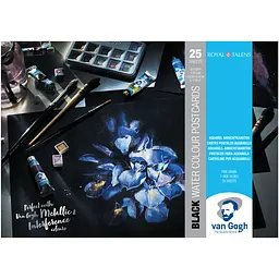 Набір паперу для листівок Van Gogh 10,5х15 см 360 г/м² 25 л чорний папір (8712079451868)
