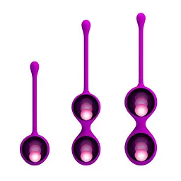 Набір вагінальних кульок Pretty Love Kegel Balls, 3 шт., фіолетовий - мініатюра 2