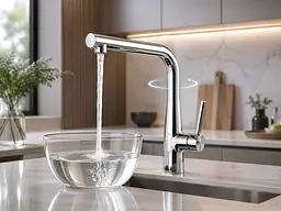 Кран / змішувач Faucet CR-8428 багатофункціональний метал / Змішувач кухонний з висувною лійкою, хром / Висувний кухонний змішувач з нержавіючої сталі - мініатюра 3