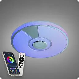 Люстра світлодіодна 517 Dlight RGB з пультом і колонкою 80Вт Білий (02159) - мініатюра 4