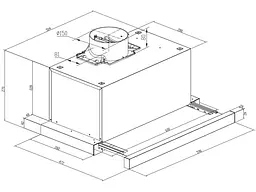 Витяжка вбудована Pyramida TX 60 (1100) R IX - мініатюра 6