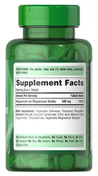 Магній Puritan's Pride Magnesium 500 mg 250 таблеток - мініатюра 2