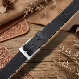 Чоловічий ремінь з натуральної шкіри Tony Perotti Cinture 0106 nero (90343) Чорний - мініатюра 2