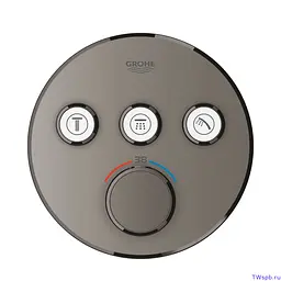 Термостат для вбудовуваного монтажу на 3 виходи Grohe Grohtherm SmartControl 29121AL0, Графит - мініатюра 2