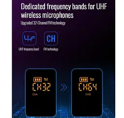 Радіосистема з двома ручними мікрофонами Takstar X3-HH - мініатюра 4
