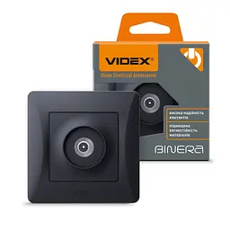 ТВ розетка Videx BINERA TV одинарна телевізійна чорні (VF-BNSK1TVME-BG) - мініатюра 4