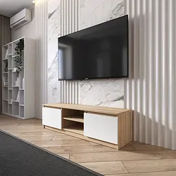 Тумба під телевізор Vays R-14, з відкритою нішею, ЛДСП, 140×40×40 см - для вітальні та спальні, під ТВ - мініатюра 5