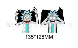 Голографічна наклейка Рік і Морті Rick and Morty