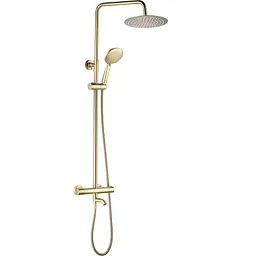 Душова система VBI Milano gold з термостатом і виливом VBI-050111GL, Золотий