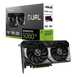 Відеокарта GF RTX 5060 Ti 16GB GDDR7 Dual OC Asus (DUAL-RTX5060TI-O16G)