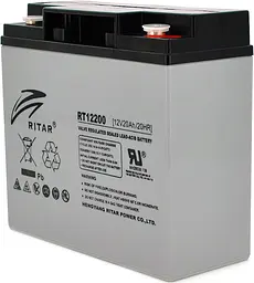 Батарея для ДБЖ 12В 20Аг AGM Ritar RT12200 12V 20.0Ah 181х77х167 мм