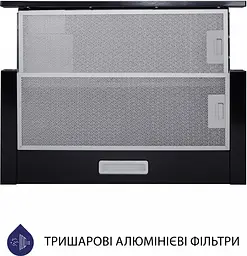 Витяжка Minola HTL 5714 BL 1100 LED (телескопічна) - мініатюра 3