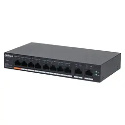 PoE-комутатор 10-портовий керований L2 Dahua DH-CS4010-8ET-60 з 8 портами PoE 60W (99-00023172) - мініатюра 1