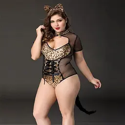 Еротичний костюм кішечки JSY P71111 Plus size - мініатюра 3