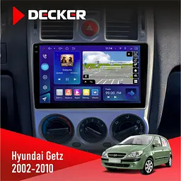 Штатная магнитола Hyundai Getz 2002-2010 Decker D9-009 4x64, DSP, 4G, 2k Decker (НФ-00008244)