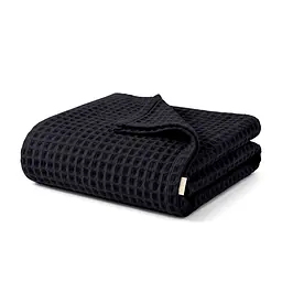 Плед-покривало Cosas Greek Waffle Black вафельне 160х230 см (Blanket_00Black_GreekWaffle_160x230)