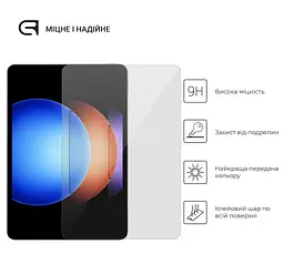 Захисне скло для планшета Xiaomi Pad 6S Pro, Glass.CR, загартоване скло 9H, 2.5D, повне проклеювання, з олеофобним покриттям, проста установка та сумісність з чохлами всіх типів (Case friendly), ArmorStandart (ARM75098) - мініатюра 2