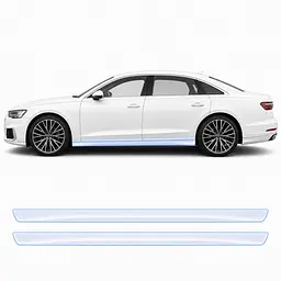 Антигравійна захисна бронеплівка за лекалами для Audi A8 D5 2017-2021 - нижня зона кузова
