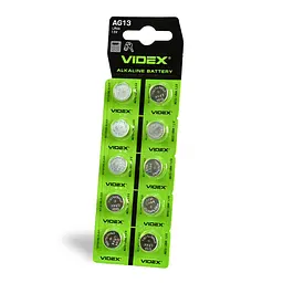 Батарейка годинникова Videx AG13/LR44 BLISTER CARD 10 шт VIDEX (23272-000)