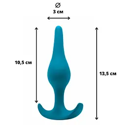 Анальна пробка Lola Games Plug Smooth Aquamarine 12.5 см (синій) - мініатюра 6