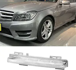 Світлодіодна ліва фара GSRECY DRL сумісна з Mercedes C-Class E SLK W204 S204 C180 C200 C220 C250 C300 C320 - мініатюра 3