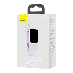 Портативна батарея Baseus Qpow 10000 mAh 15 W Type-C PPQD050005 фіолетова - мініатюра 3