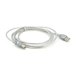 Кабель для принтера USB 2.0 AM/BM 1.8m transparent Voltronic (YT-AM/BM-1.8T) - мініатюра 2