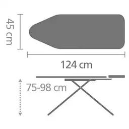 Прасувальна дошка Brabantia Ironing Tables 124x45 см чорна (134746) - мініатюра 8