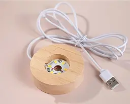 Світильник нічник 3D "Хрустальна куля з галактикою всередині", 6/8 см, LED нічник скляна куля (ST) - мініатюра 5