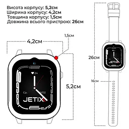 Дитячий смарт-годинник JETIX G99 зі змінним корпусом, GPS, 4G Відеодзвінком і вологозахистом (Black) - мініатюра 10