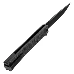 Ніж Ocaso Solstice, Engraved titanium Topo Pattern, Black (10ETB) - мініатюра 5