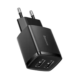 Сітчасте зарядне пристрій Baseus Compact Charger 2U 10.5W EU чорний CCXJ010201