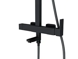 Душова система Corsan Ango black mat з виливом CMN030MBL, Чорний матовий - мініатюра 3