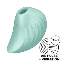 Вакуумний кліторальний вібратор Satisfyer Pearl Diver Mint салатовий - мініатюра 2