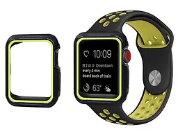 Силіконовий захисний корпус Primo для Apple Watch 40 мм Black/Green - мініатюра 3