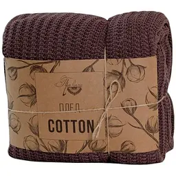 Плед 200х220 см COTTON шоколадний (040380)