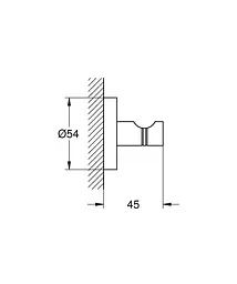 Гачок Grohe Essentials 1024602430, Хром - мініатюра 3