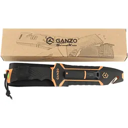 Ніж з фіксованим лезом Ganzo (G8012V2-OR) помаранчевий - мініатюра 12